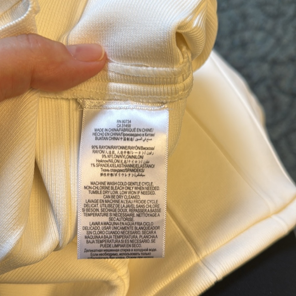 BCBGMaxAzria Ivory Alexia Midi Pencil Skirt Knee Stretch Bondage Sz M - Picture 6 of 6